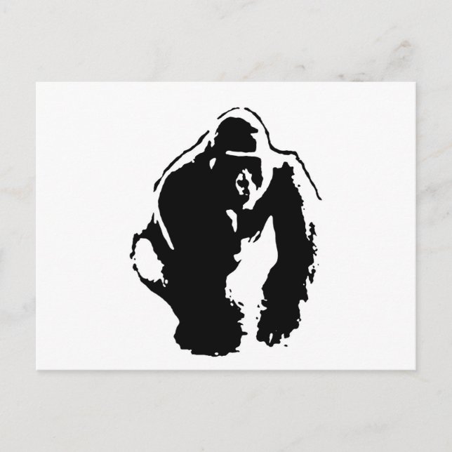 Gorilla Pop Art Vykort (Framsida)