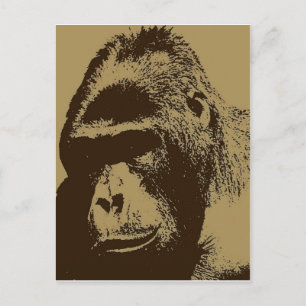 Gorilla Pop Art Vykort