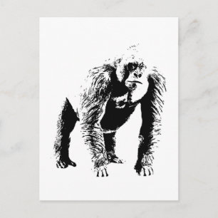 Gorilla Pop Art Vykort