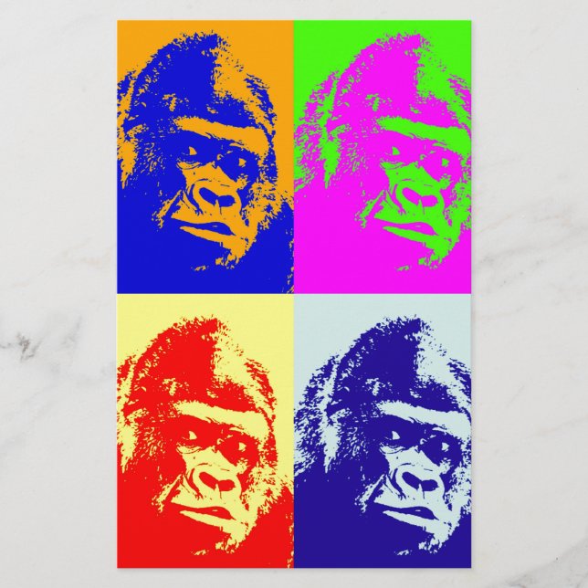 Gorilla Popkonst Brevpapper (Framsida)