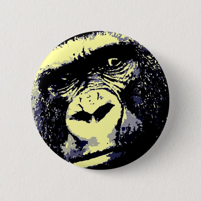 Gorilla Porträtt Knapp (Framsida)