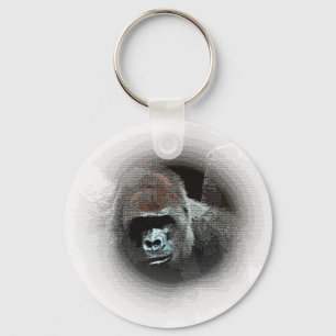 Gorilla Porträtt Nyckelring