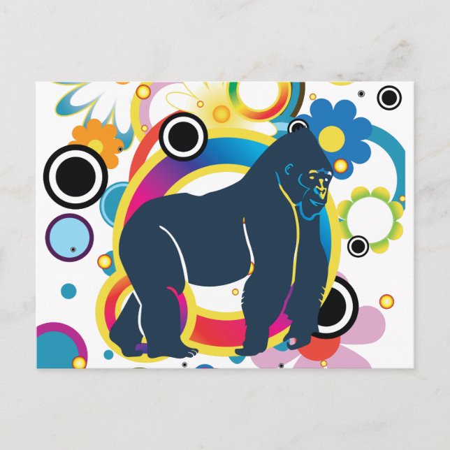 Gorilla Postcard Vykort (Framsida)