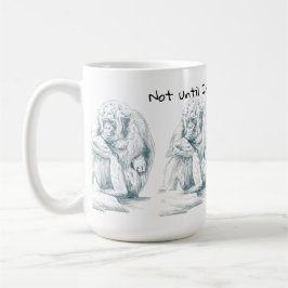 Gorilla Pouting behöver kaffe Pen och Bläck Teckni Kaffemugg