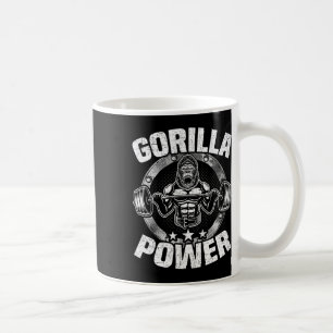 Gorilla Power Bodybuilding Viktlyftning Träning Kaffemugg