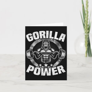 Gorilla Power Bodybuilding Weightlift Workout Kort