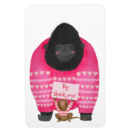 Gorilla & pygmy marmoset "big-Tack you" magnet