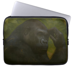 Gorilla Reflection - Thusjust Wildlife Porträtt Laptop Fodral