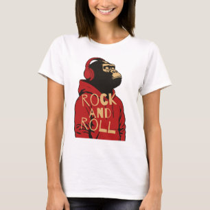 Gorilla Rock And Roll-hoodie T Shirt