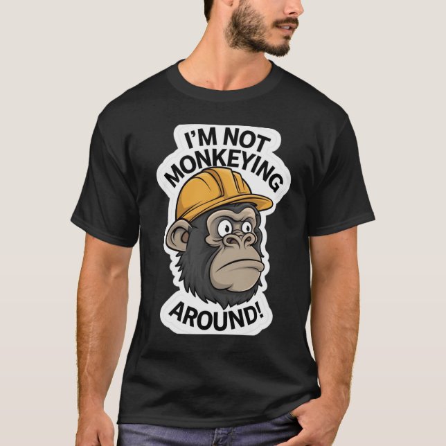 Gorilla roligt slagord t shirt (Framsida)