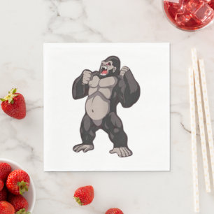 Gorilla rytande apa apa pappersservett