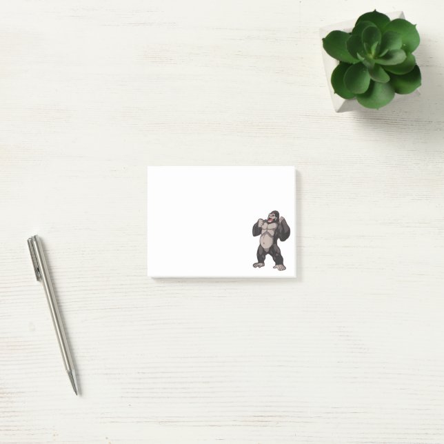 Gorilla rytande apa Monkey Post-it Block (Kontor)