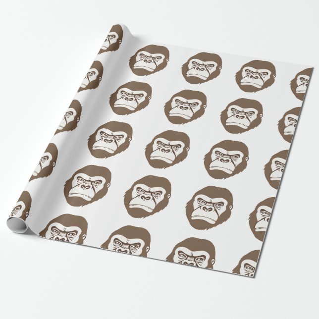 Gorilla seriefigur ritning presentpapper (Utrullad)