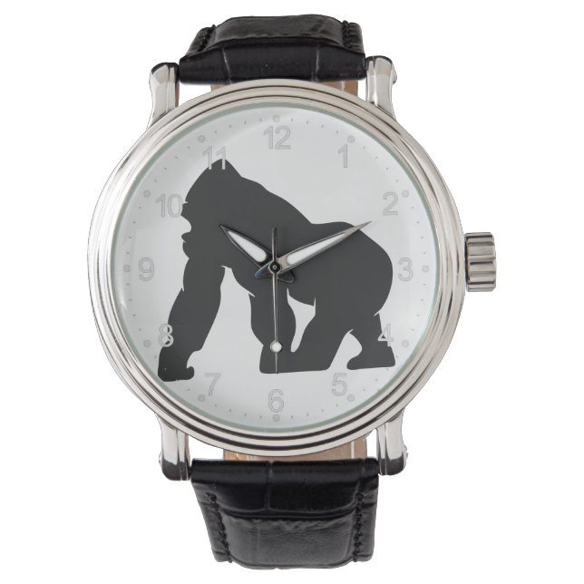 Gorilla silhouette armbandsur (Framsida)