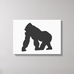 Gorilla silhouette canvastryck
