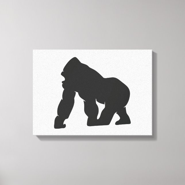 Gorilla silhouette canvastryck (Framsida)