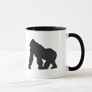 Gorilla silhouette mugg