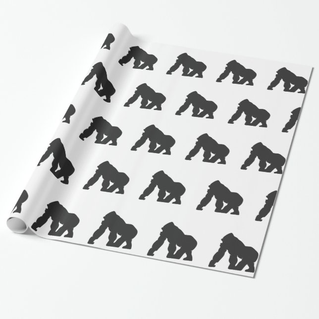 Gorilla silhouette presentpapper (Utrullad)