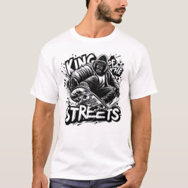 Gorilla Skateboarding - Kung på Streets lustiga T Shirt