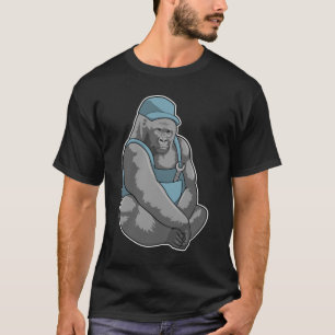 Gorilla som hantverkare med skiftnyckel t shirt