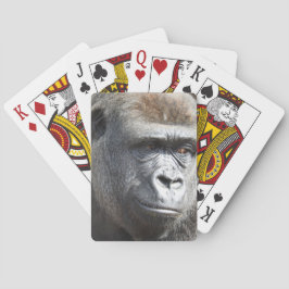 Gorilla som leker kort casinokort
