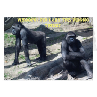 GORILLA SPAT HÄLSNINGSKORT