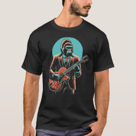 gorilla spelar på gitarrpresent t shirt