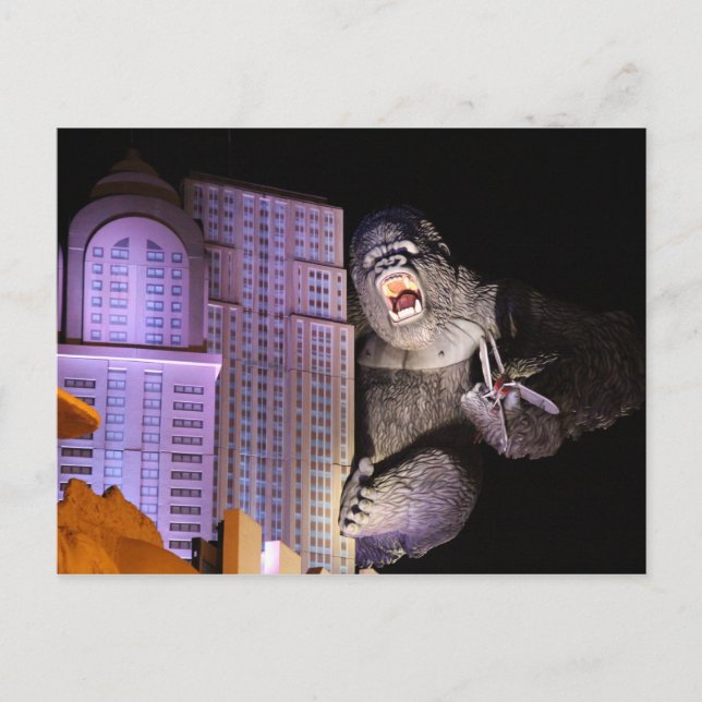 Gorilla Statue #1 Vykort (Framsida)