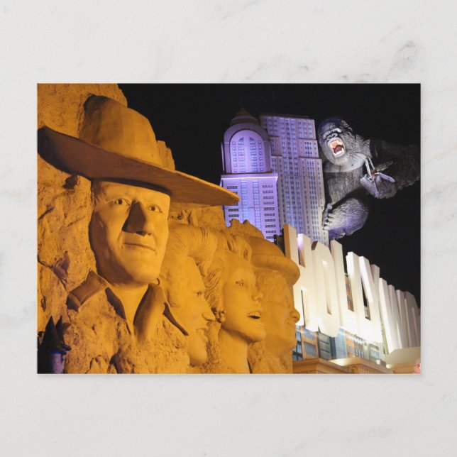 Gorilla Statue #2 Vykort (Framsida)