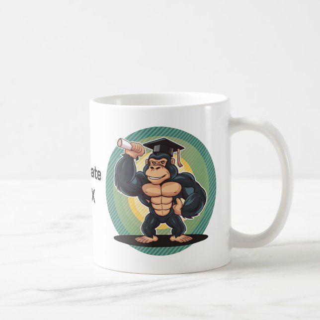 Gorilla Studenten Personlig Kaffemugg (Höger)