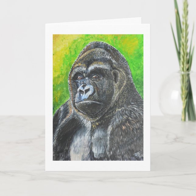 Gorilla-studie Birthday Card Kort (Framsida)