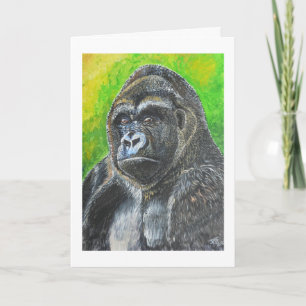 Gorilla-studie Birthday Card Kort