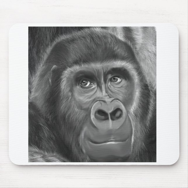 Gorilla sucking fingers MousePad2  指しゃぶりのゴリラトートバッグ Musmatta (Framsidan)