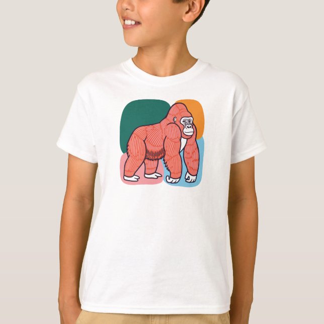 Gorilla T-Shirt – Cool Funny Animal Tee for Kids (Framsida)
