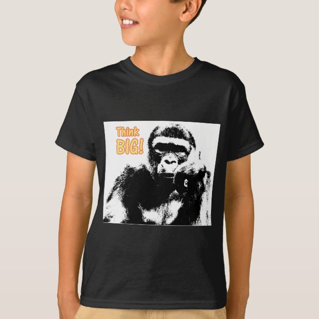 Gorilla Tänk Stort Tee Shirt (Framsida)