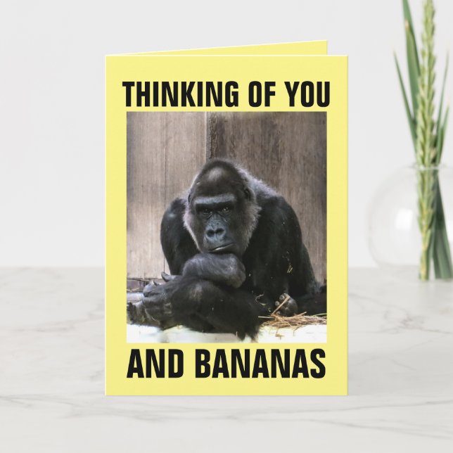 GORILLA TÄNKTE PÅ DIG GREETCDS KORT (Framsida)