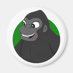Gorilla Tecknad Magnet
