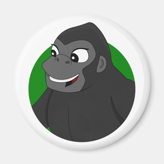Gorilla Tecknad Magnet (Framsidan)