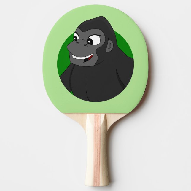 Gorilla Tecknad Ping-Pong Paddle Pingisracket (Framsidan)