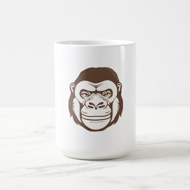 Gorilla Tecknad Teckning Kaffemugg (Center)