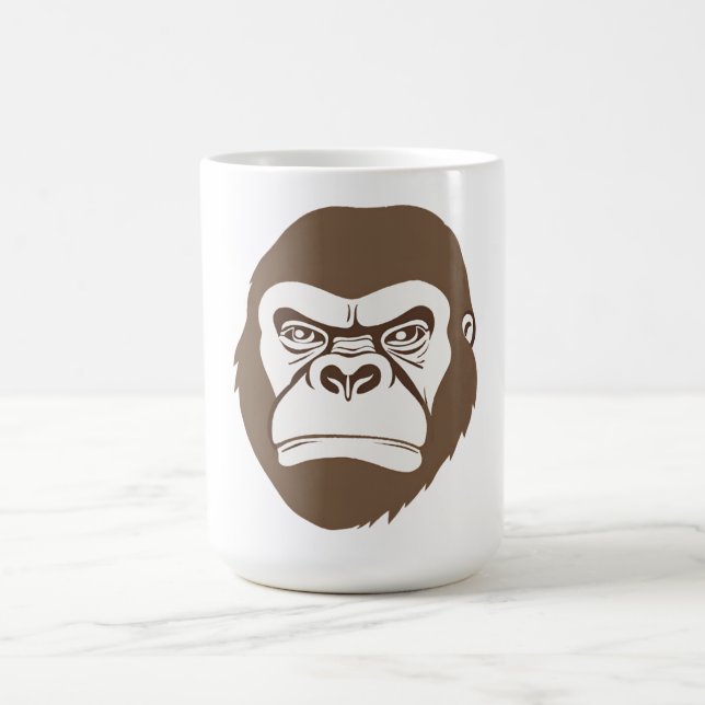 Gorilla Tecknad Teckning Kaffemugg (Center)