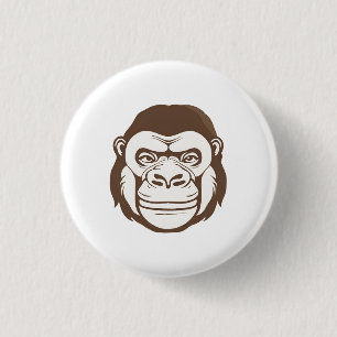 Gorilla Tecknad Teckning Knapp