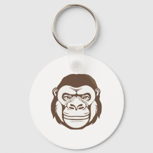 Gorilla Tecknad Teckning Nyckelring