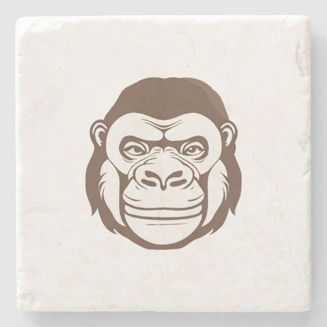 Gorilla Tecknad Teckning Stenunderlägg (Framsidan)