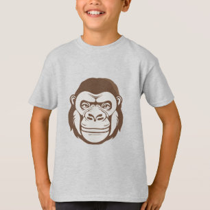 Gorilla Tecknad Teckning T Shirt