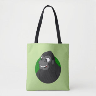 Gorilla Tecknad Tote Bag Tygkasse