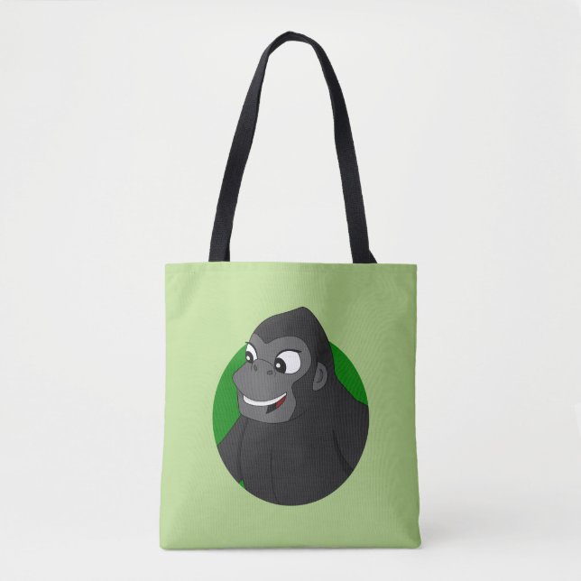 Gorilla Tecknad Tote Bag Tygkasse (Framsida)