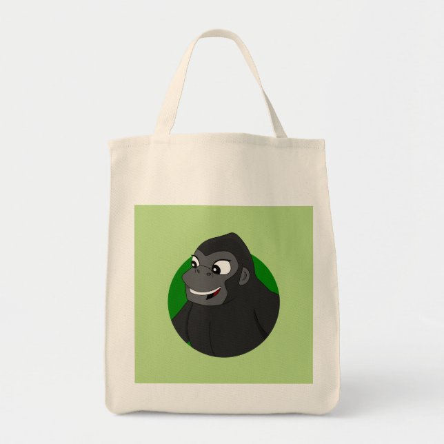 Gorilla Tecknad Tote Bag Tygkasse (Framsidan)