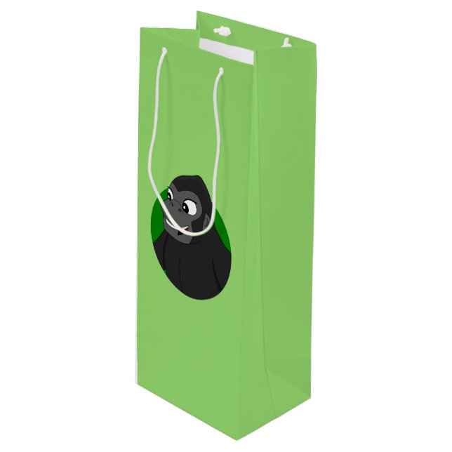 Gorilla Tecknad Vin Gift Bag (Framsidan Vinklad)
