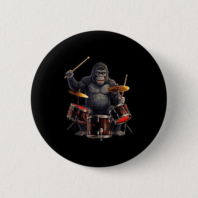 Gorilla Trumstock Trummisar Barn Pojkar Män Rock & Knapp (Framsida)